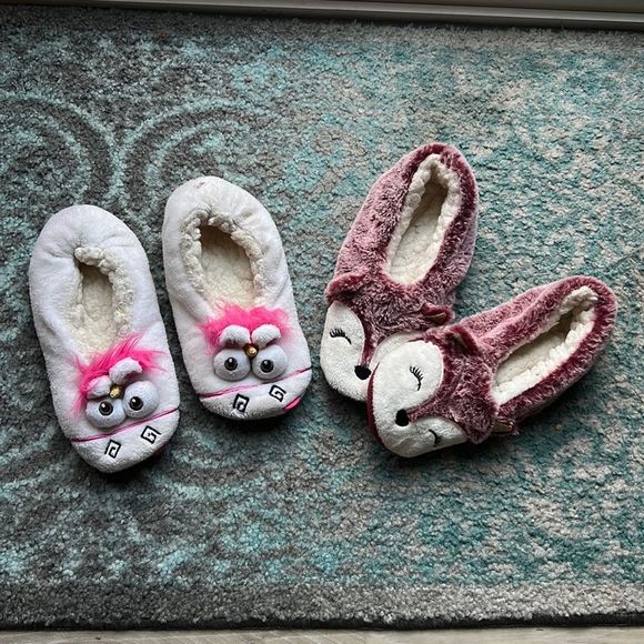 Unicorn & Fox Super Fuzzy & Warm Slipper Socks With Tread Size 7-10 - Picture 1 of 6